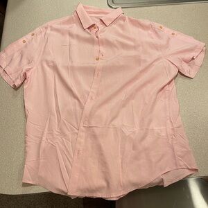 Light pink button up shirt. Very lightweight